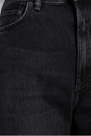 logo-patch stretch-cotton cargo shorts Green | Women's Clothing |  SchaferandweinerShops | Acne Studios Flared 'Acne Studios 2022' jeans